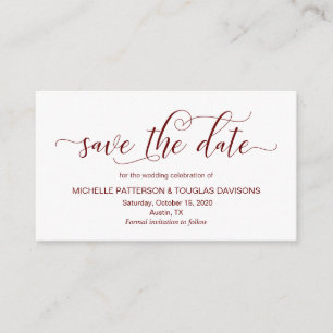 Caligrafia moderna de Borgonha Convite de casament