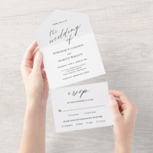 Caligrafia Moderna Simples Casamento Elegante
