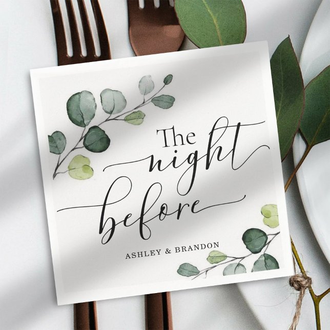 Caligrafia Na Noite Anterior Guardanapos (Criador carregado)