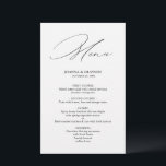 Caligrafia Negra Moderna Casamento Minimalista Sim<br><div class="desc">Menu de casamento da caligrafia negra,  perfeito para um casamento romântico minimalista moderno. Design apresenta uma tipografia elegante e elegante sobre um fundo branco com um aspecto simples e limpo. Entre em contato comigo para obter ajuda sobre a personalização ou se você precisar de outro produto com este design.</div>