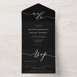 Caligrafia Simples Casamento Preto