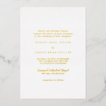 Caligrafia Simples Casamento Tradicional Dourado