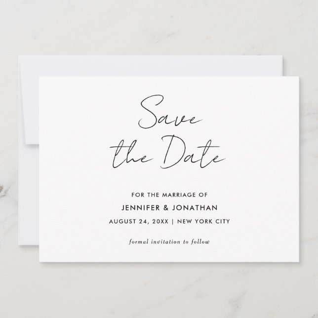 Caligrafia Simples, Preta E Branca, Modelo moderna (Frente)