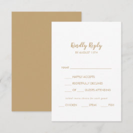 Caligrafia Simples|RSVP de Escolha do Menu Anterio