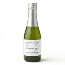 Caligrafia Sip Hooray Black White Casamento