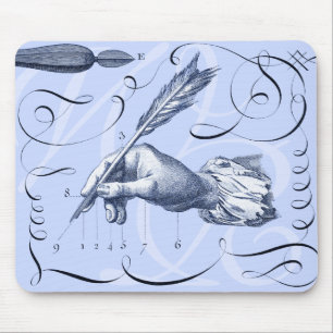 Caligrafia velha elegante Mousepad com suas