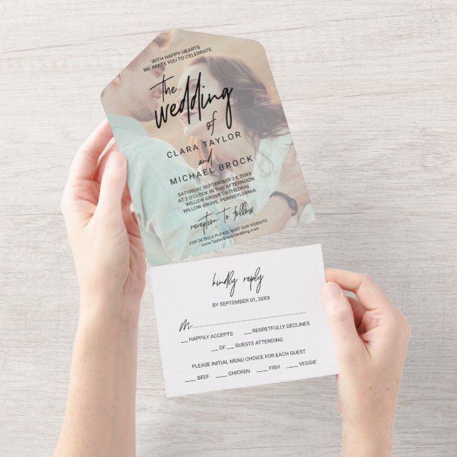 Caligrafia Whimsical | Foto Esmaecida De Casamento (Tearaway)