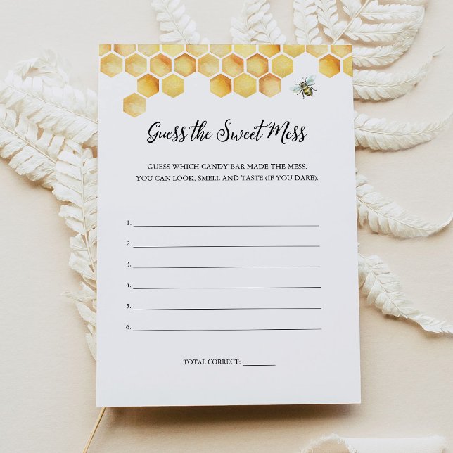 CALLA Bee adivinha o doce cartão de jogo Mess (Criador carregado)