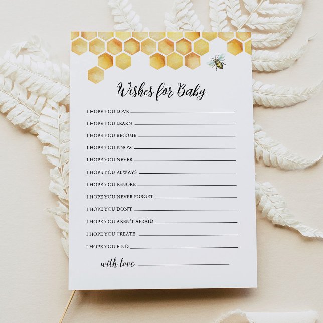 CALLA Bee Deseja Um Cartão De Chá de fraldas (Criador carregado)