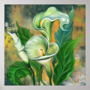 Calla Lily Flower Poster Painting