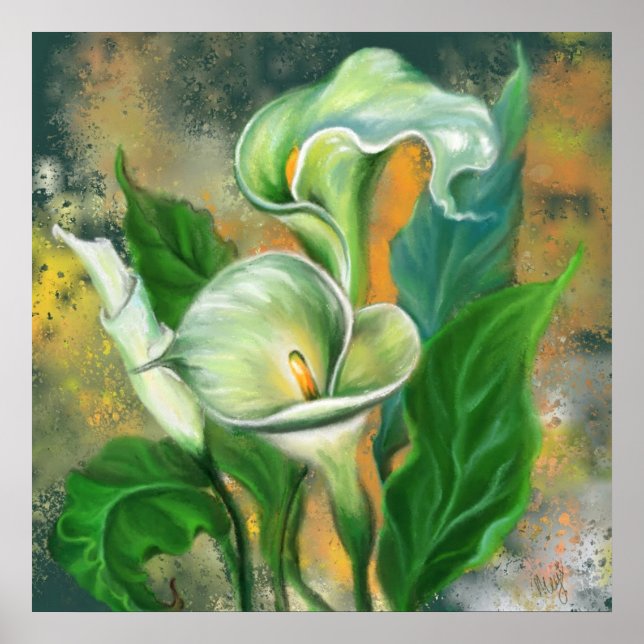 Calla Lily Flower Poster Painting (Frente)