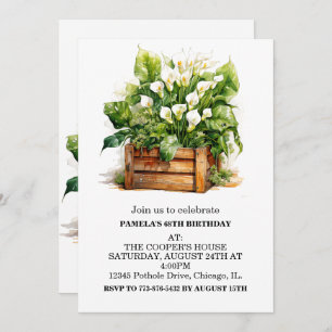 Calla Lily Flowers Convites de festas de aniversár