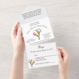 Calla Lily Soft Aquarela Elegante