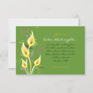 Calla Lily Weding Convite Flower Party Card