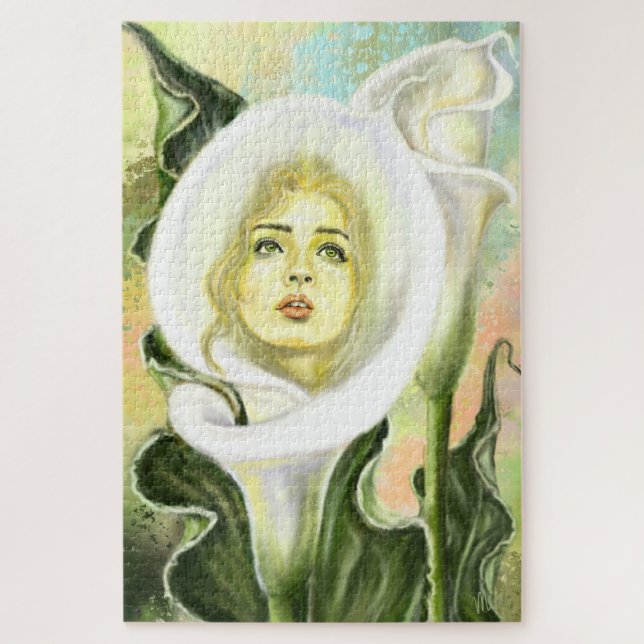 Calla Lily Woman Quebra-cabeça (Vertical)