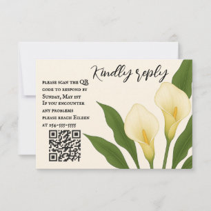 Callas Sussurrando Placa RSVP de Código QR