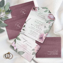 Calliografia Floral Mauve ID771