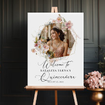 Calliografia Quinceanera foto bem-vinda