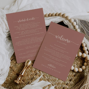 Calliografia Terracotta Wedding - Carta Bem-vinda