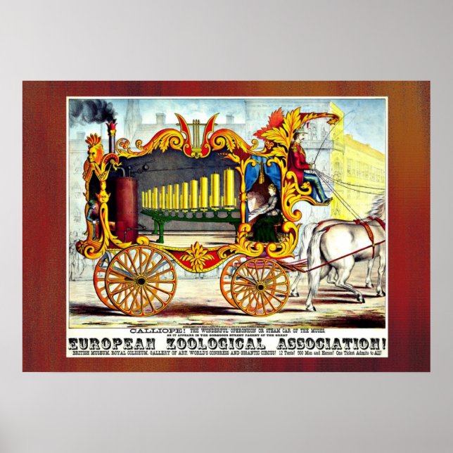 Calliope! poster de publicidade de 1874 (Frente)