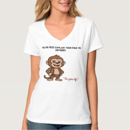 Calm Confidence Monkey – Quiet Progress  T-Shirt
