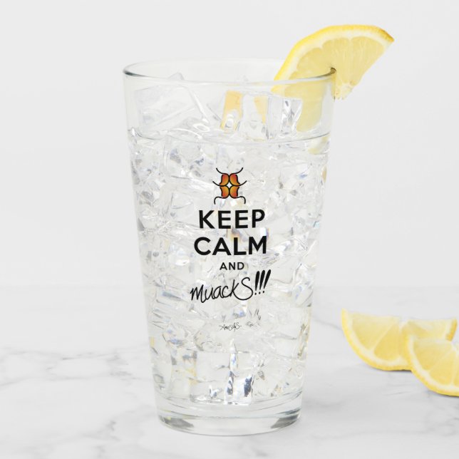 Calma e muack! Copo de vidro (Gelo traseiro)
