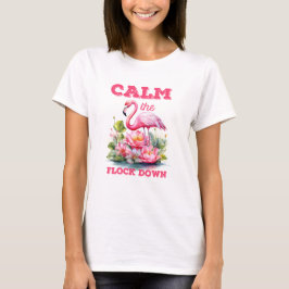 CALMA O BLOCO PARA BAIXO DA Camisa Básica das Mulh