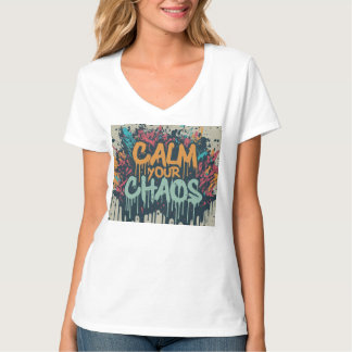 Calma o seu caos T-Shirt feminina