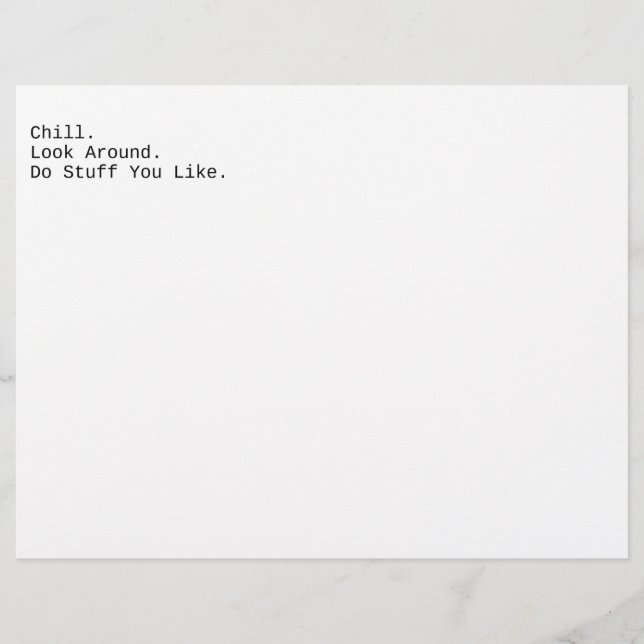 Calma. Olhe Em Volta. (Frente)