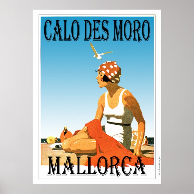 Calo des Moro Mallorca Beach Poster (Frente)