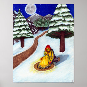 "Calor no inverno" pelo impressão Cardstock de An