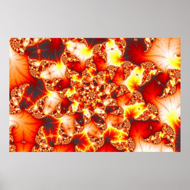 Calor reativo - Poster Fractal (Frente)
