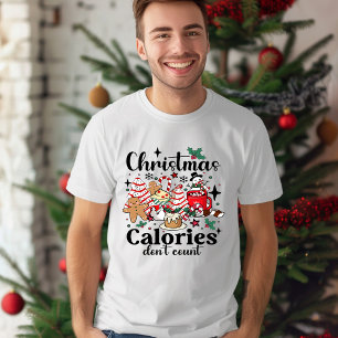 Calorias de Natal não contam Camiseta de Natal