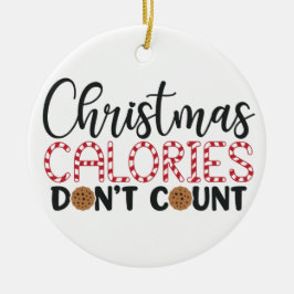 Calorias de Natal não contam ornamento cerâmico