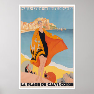 Calvi Impressão França Cartaz de Viagem Arte Franc