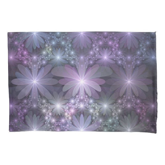 Cama de Flores Arte de Fractal Abstrato Brilhante  (Frente)