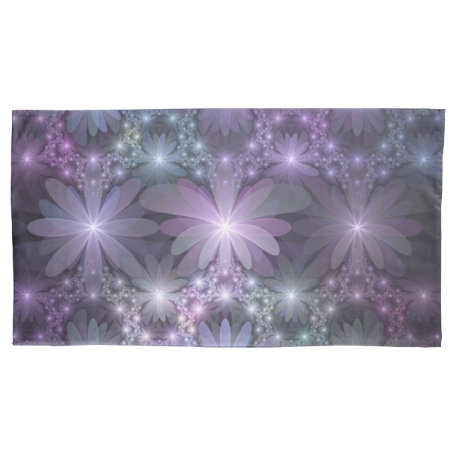Cama de Flores Arte de Fractal Abstrato Brilhante  (Frente)