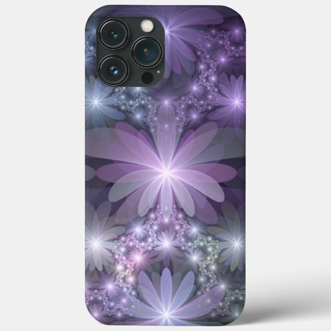 Cama de Flores Arte Fractal Abstrato Moderno e Bri (Verso)