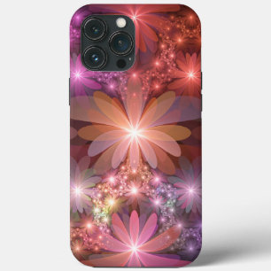Cama De Flores Colorida Abstrata Arte Fractal Bril
