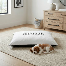 Cama de Cachorro Monograma Nome Clássico Charlie |
