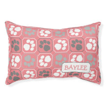 Padrão de Azulejo de Impressão de Pata com Nome