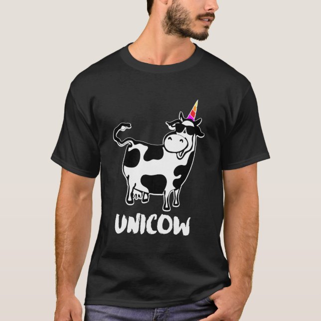 Camada De Leite Da Unicow Farmer Com Camisa Engraç (Frente)