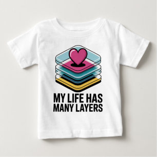 Camadas da Vida de Designer Gráfico CMYK Camiseta