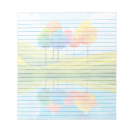 Camadas de árvores brancas - Bloco de notas de 5,5