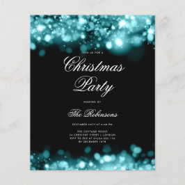 Camadas de Natal Teais Convidam Programa e Menu