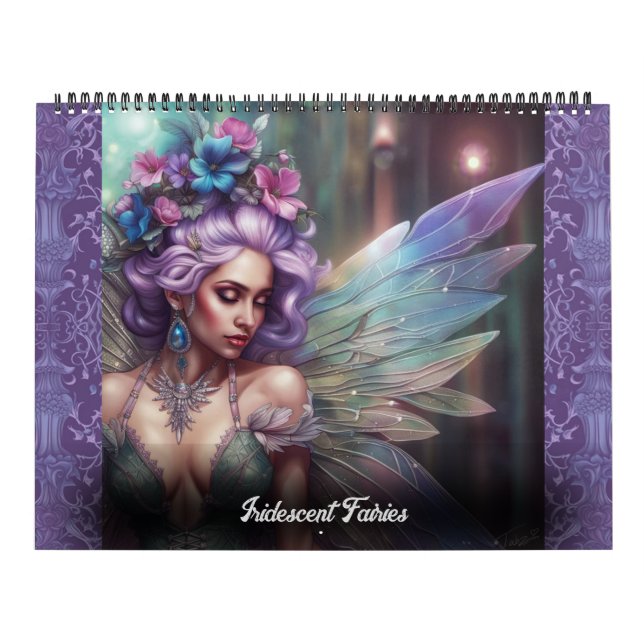 Camadas iridescentes por Ivy e Bat Art Calendário (Capa)