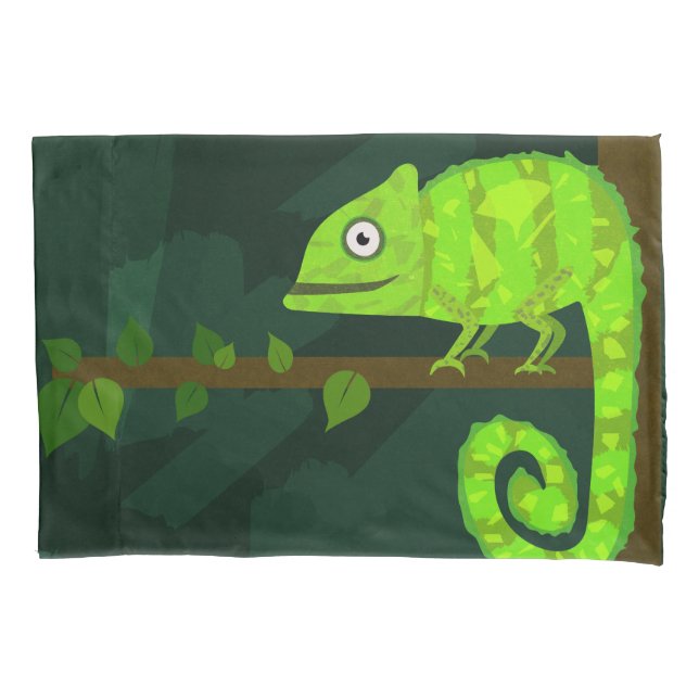 Camaleão bonito verde (Frente)