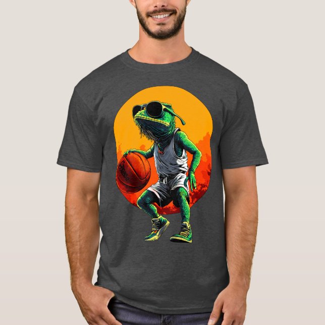 Camaleões de basquete T-Shirt (Frente)