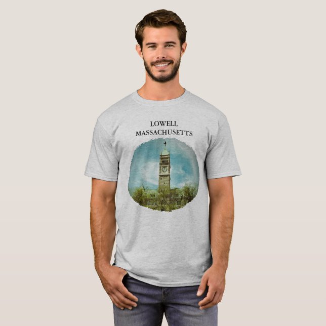 CÂMARA MUNICIPAL DE LOWELL MASSACHUSETTS CAMISETA (Frente Completa)