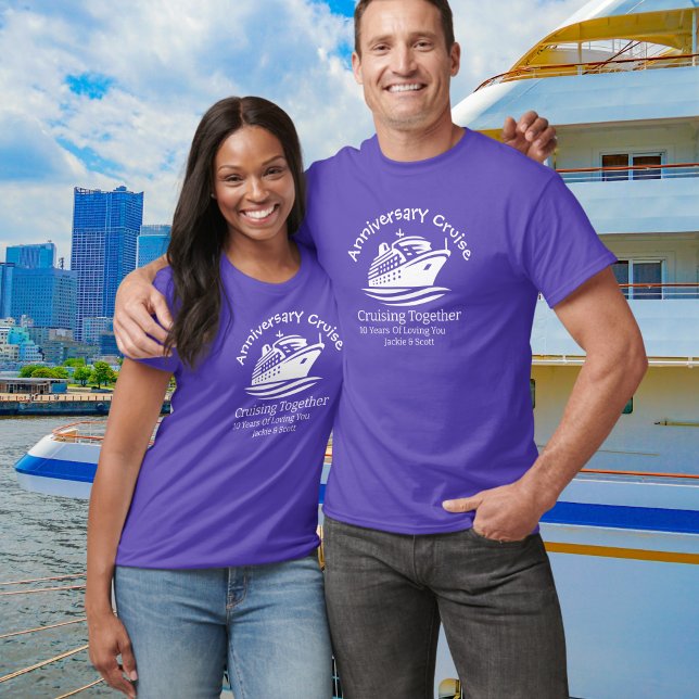 Camarada Cruise Blue/White Personalize T-Shirt (Custom Anniversary Shirt)